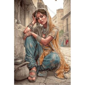 Гоблен-Индийско момиче р-ри 55/38 1/1 дмц конци