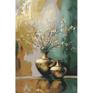 Гоблен-Натюрморт златни съдове,р-ри 50/38,1/1,дмц конци